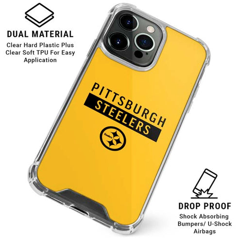 NFL Pittsburgh Steelers Yellow Performance Series iPhone 16 Pro Clear Case